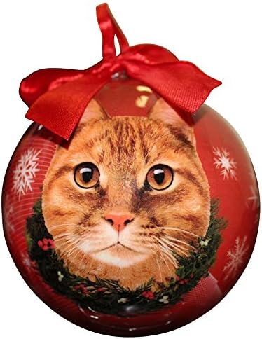 Tabby Cat Božić Ornament Shatter Proof Ball Lako Personalizirati Savršen Poklon Za Tabby Cat Lovers