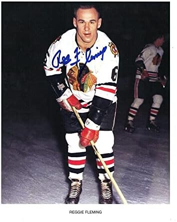 Reggie Fleming potpisao Chicago Blackhawks 8 x 10 fotografija - 70581 - AUTOGREMENT NHL Photos