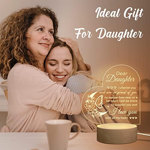 Petalsun pokloni za Majčin dan za kćer, kćer pokloni od mame, rođendanski pokloni za kćer, gravirani pokloni za noćno svjetlo za kćer, kćeri pokloni za maturu, USB pogon