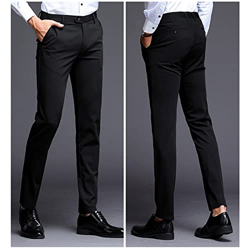 Maiyifu-GJ muške uske uske rastezljive hlače klasične jednobojne sužene hlače pantalone za