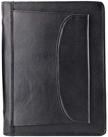 Premium organizator kožni portfelj, uklapa se veličina slova / A4 Notepad, crna