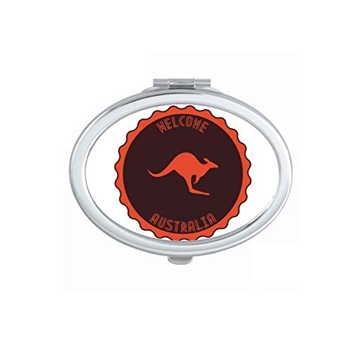 Australija Ukus Kangaroo Emblem Outline Ogledalo Prenosive Preklopne Makeup Dvostruke Strane Naočare