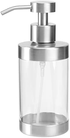 Cabilock Dispenser Sapun 3pcs304 Kupatilo za akrilni nehrđajući sapun od nehrđajućeg sapuna čelik Ručna tečna kuhinja i prozirna pjenasta tekućina tekućih tekućih