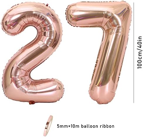 Ceqiny 40 inčni 27. broj balon Mylar Balloon Giant Balloon Abeceda folija za rođendanski zabava