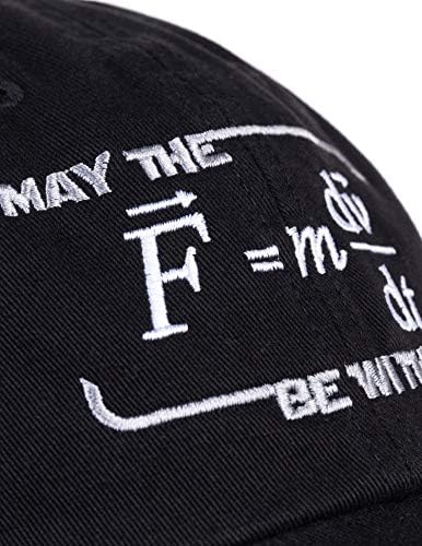 Neka bude s tobom / Funny Fizika nauka muškarci žene Bejzbol Tata šešir crna