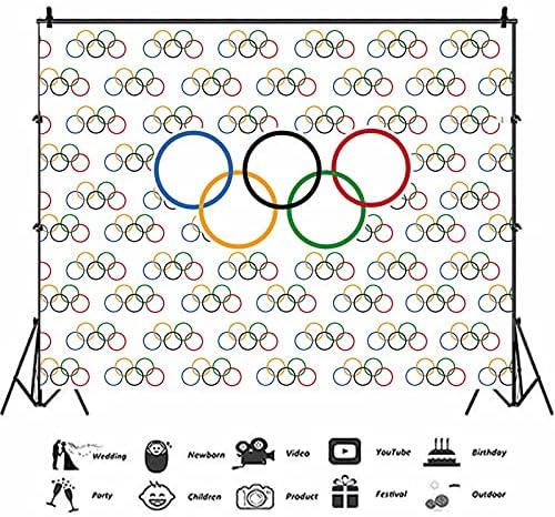 XLL Olimpijska Sportska tema fotografija pozadina vinil Olimpijski prstenovi Međunarodni baner za sportsku