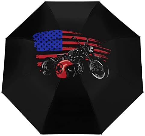 Helikopter motocikl američka zastava Inverted Umbrella Windproof Reverse Folding Umbrella sa ručkom u obliku slova
