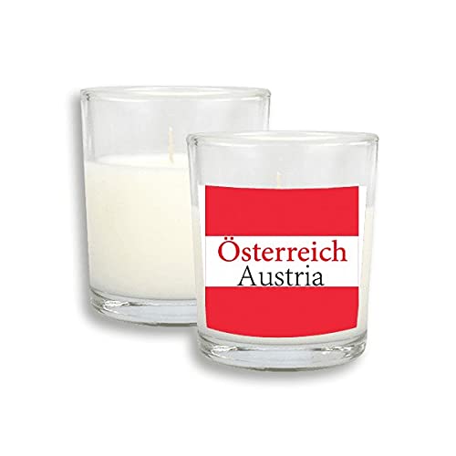 Austrija Tekst države Engleski Nacionalni bijeli svijeće Glass Mirisni vosak