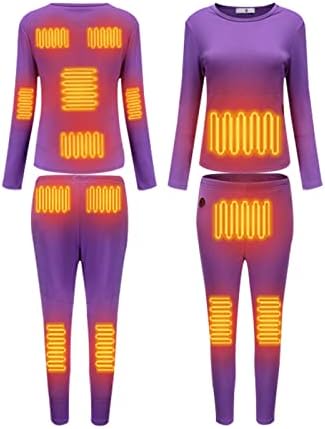 Komior ženski set za grijani termički donji rublje, dame USB električna grijana termalna košulja