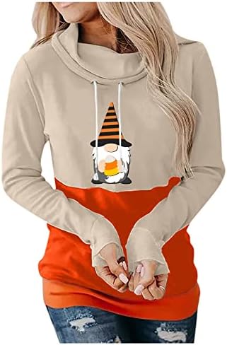 Halloween ženska kasutna dukserica s kapuljačom smiješna GNOME grafički modni gornji dugi rukav labav pulover