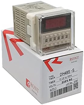 ONECM DH48S-S vremenski relej 0,1s-99H Digitalni AC 110 / 220V DC 12 / 24V Ponovni ciklus SPDT programibilni prekidač tajmera sa utičnicom bazom DIN šine