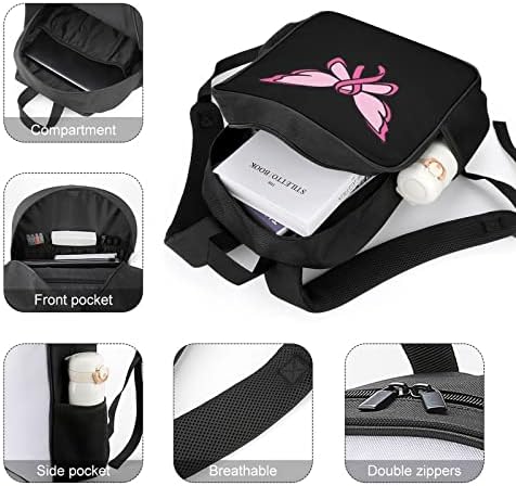 Rak karcinoma dojke leptir Unisex ruksak lagan dnevni pasak modne točke ramena sa džepovima za boce sa