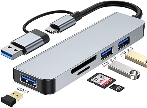 Bstuokey 5u1 tip C HUB brzi USB 3.0 čitač razdjelnika sa SD TF portom za računarsku opremu