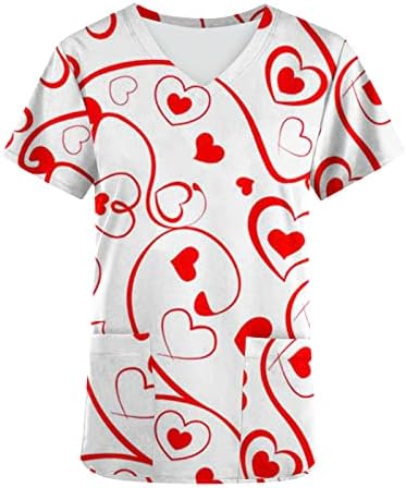 Djevojke kratki rukav meka udobna 2023 odjeća modni V vrat grafički piling bluza košulja jesen ljetna