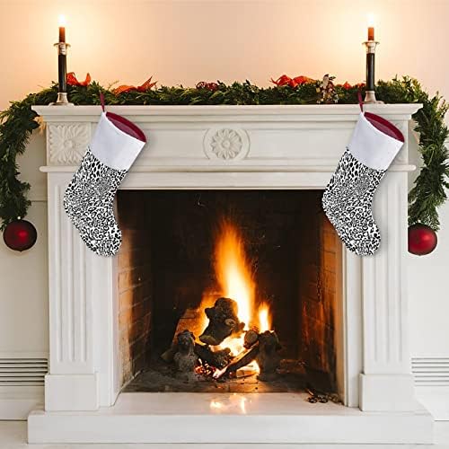 Snow Leopard uzorak Božić viseći čarapa Slatka Santa čarapa za Xmas Dekoracije stabla ukrasi pokloni