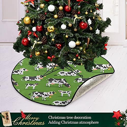Crtane krave Božićna stabla Mat vodootporna stalka za stalak za stalku Mat tepih ispod božićnog