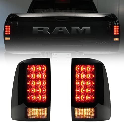 LitMiRaCle dimna sočiva LED zadnje svjetlo kompatibilno sa Dodge RAM 1500 2009-2018 priključcima, LED zadnje svjetlo kočiono svjetlo kompatibilno sa Dodge RAM 2500 3500 2010-2018, sklop zadnjeg svjetla