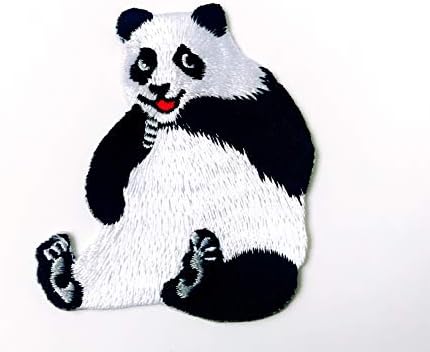 Panda medvjed crtani životinji vezeni aplicirani znakovi za potpis Šivem na željezo na zakrpu