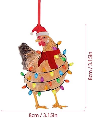 83g4Fa Božić šalovi Chicken dekoracije drveni vanjski ukrasi Božić ukrasi Božić šalovi i početna decembar
