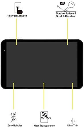 Transwon 2kom kaljeno staklo Zaštita ekrana za Hyundai HyTab Plus 8wb1 Tablet/NUU Tab 8 Tablet Model T0801l / ZTE T0801 Tablet/Cwowdefu weelikeit F82w Tablet/Fangor F-863 Tablet 8 inča