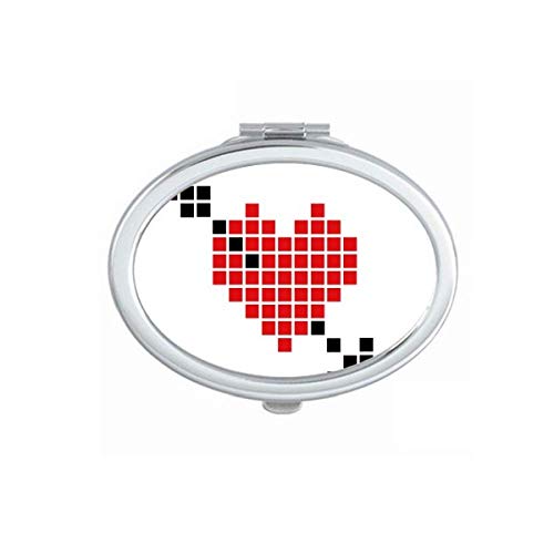 Valentinovo Pierce Arror preko srca Pixel ogledalo prijenosni preklopni ručni Makeup dvostruke strane