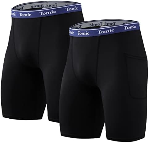 Tomic Boys Kompresijske kratke hlače 2-pakovanje Mladi Spandex Sport Kratki atletski vježbanje Trčanje performanse Baselayer tajice