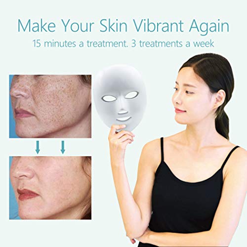 Diougens Lee LED Maska Za Lice, 7 Boja Photon Light Skin Rejuvenation Therapy Maska Za Njegu Kože Lica