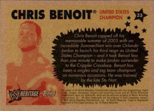 Chris Benoit potpisao 2005. baštinu baštine WWE kartica 35 JSA LOA - Kartice za hrvanje autograde