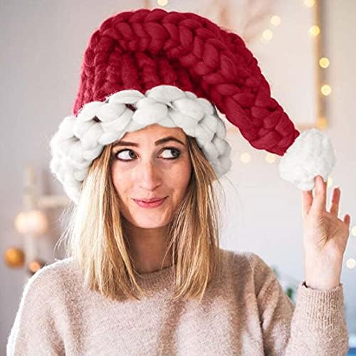 iCODOD Božićni šeširi, Božićni šeširi odrasli modni vuneni Predivi Kreativni ručno pleteni Božićni šeširi