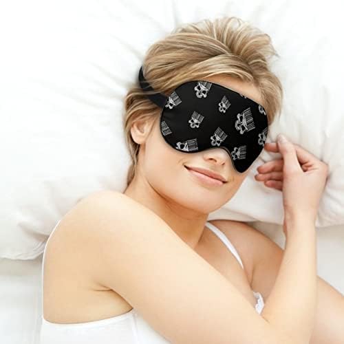 Gotički znak sa lubanom maskom za spavanje mekana maska ​​za oči Poklopac efektivnog zasjenjenja