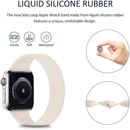 Solo Loop remen kompatibilan sa Apple Watch Band 38mm 40mm 41mm 42mm 44mm 45mm 49mm, Sport Elastics