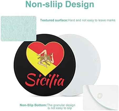 Zastava Sicilije kaljeno staklo ploča za sečenje izdržljiva ploča za sečenje za kuhinjski Hotel
