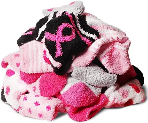 Yacht & Smith Pink Ribbon Ricer za dojku Svjesnost za dojmu / čarape za žene za žene