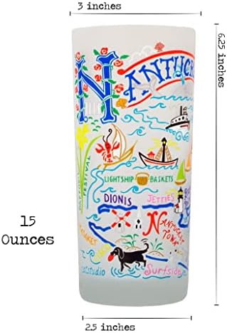 Catstudio Nantucket čaša za piće / umjetnička djela inspirisana geografijom štampana na mat šoljici