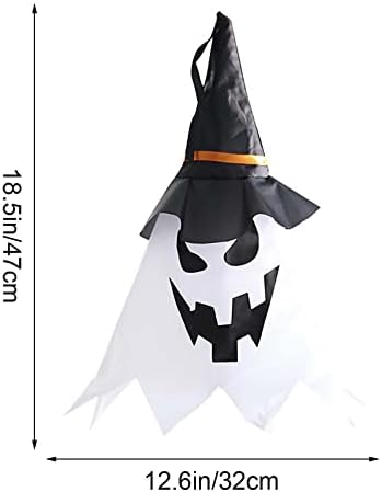 LIKESIDE Vanjska Halloween svjetla Halloween svijeće Halloween viseći ghost witch šeširi Led Osvijetlite Ghost Windsocks za ukras