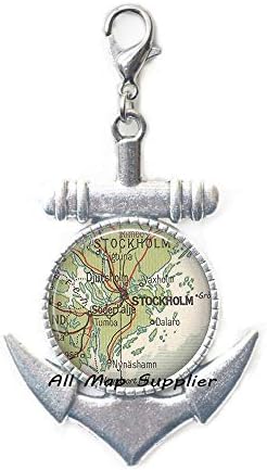 AllMapsupplier modni sidreni patent sidro, Stockholm Karta sidra patentni zatvarač izvlačenja, stokholm Karta