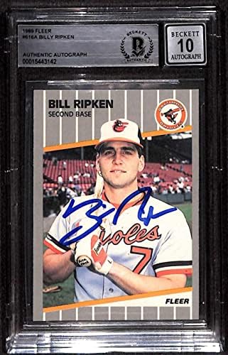 616 Bill Ripken FF F Face ER - 1989. Bejzbol kartice od 16. fleera Ocjenjivane BGS Auto
