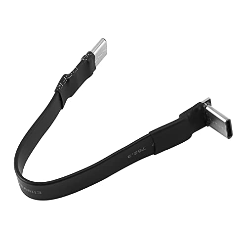 DCiustfhe USB 3.1 Tip C u Tip C Produžni kabel 90 stupnje FPC FPV rebrani USB C kabel 3A 10Gbps EMI zaštita,