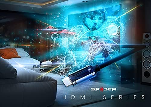 Spider HDMI 2.0 kabel 4K, 20ft E-serija, ultra HD, zlatni konektor, povratak audio, 4k @ 60Hz, 3D,