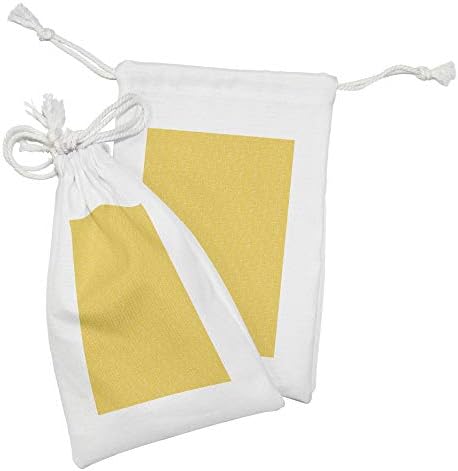 Ampesonne apstraktna torba za tkaninu 2, dvokrevetne zakrivljene ivice motivi geometrijski zakrivljeni kvadrati modernistički uzorak, mala torba za izvlačenje za toaletne potrepštine maske i favorize, 9 x 6, senf i bijeli
