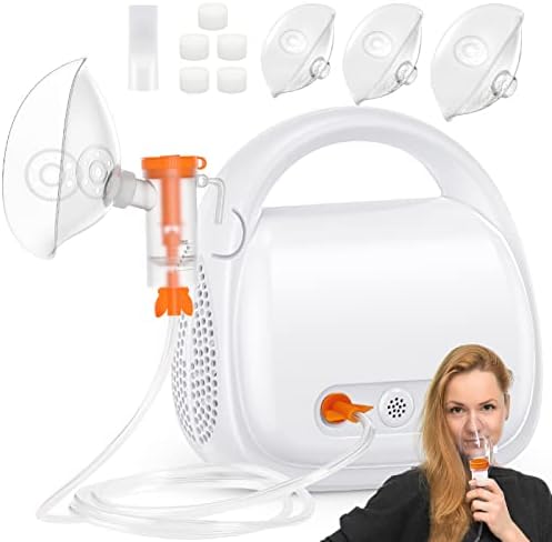 Mašina za nebulizator za djecu i odrasle, mlazni nebulizator - Mašina za nebulizator sa crijevom, maskom i usnom, mašina za nebulizaciju radne površine za kućnu upotrebu