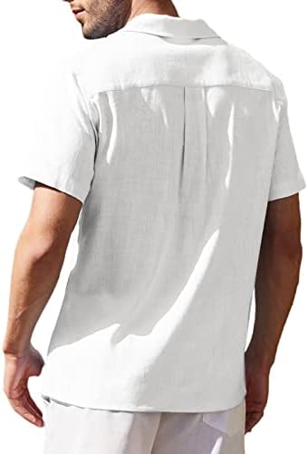 Duga Retro t čvrsta bluza muške vrećaste pamučne džepne košulje Blend Tops rukav Muška bluza muške majice