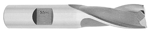 Bušilica Amerika DWCF serija brzi čelični mlin, polirana završna obrada, 4 flauta, kvadratni kraj, 2 Dužina sečenja, 1 prečnik sečenja, 4-1/2 Dužina, 1 drška
