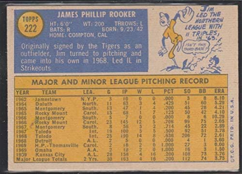 1970. topps Jim Rooker Royals bejzbol kartica 222