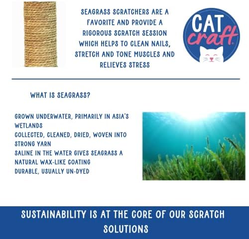 Cat Craft COM20SGCHFL baza od drvenog flisa 20 stub za grebanje morske trave, 12 x 16