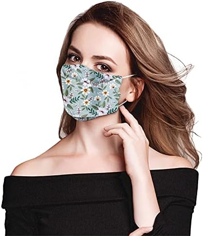 JMETRIE 50pc maske za jednokratnu upotrebu za odrasle, 4-slojna maska za štampanje cvijeća za lice, 3d Navlaka za usta sa žicom za nos za žene i muškarce
