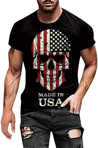 Muška SAD zastavu Američki Patriotski T Shirt kratki rukav 4. jula majice Street Soldier Patriotski
