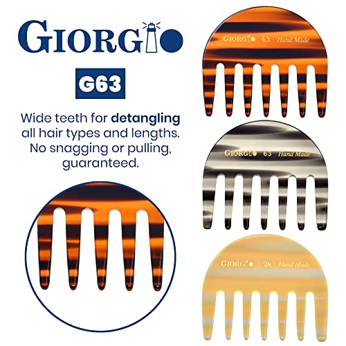 Giorgio G63 mala putna torbica češalj za raspetljavanje kose, džepni široki češalj za kovrčavu kosu, gusto