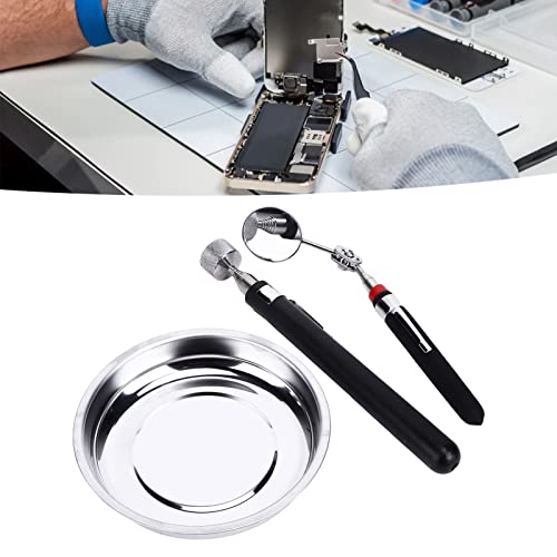 Okrugli magnetni dijelovi ladica, 3kom Set alata za magnetnu zdjelu od Nehranjivog čelika za garažu, ladice