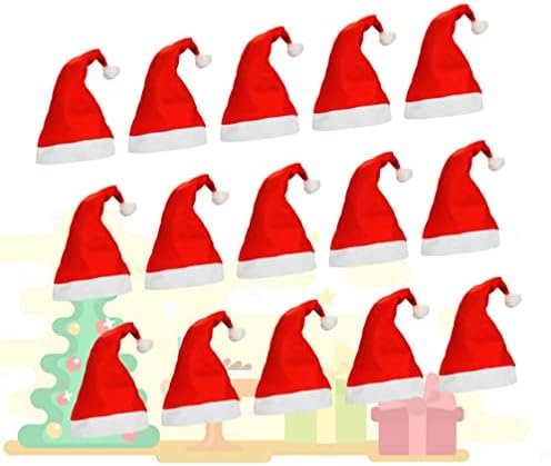 Aboofan Santa klauzula šešir Santa Claus šešir za odrasle djecu Božić kapa za Božić Party Cosplay Prop 15 kom djecu kape